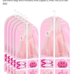 Pink Garment Bag with Pockets and Zippers
9 brand new In package